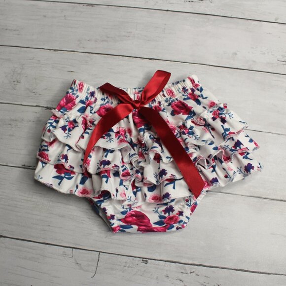 Baby Girl's Rumba Bubble Shorts Size 6-9 Months Floral Bloomers - Picture 2 of 5